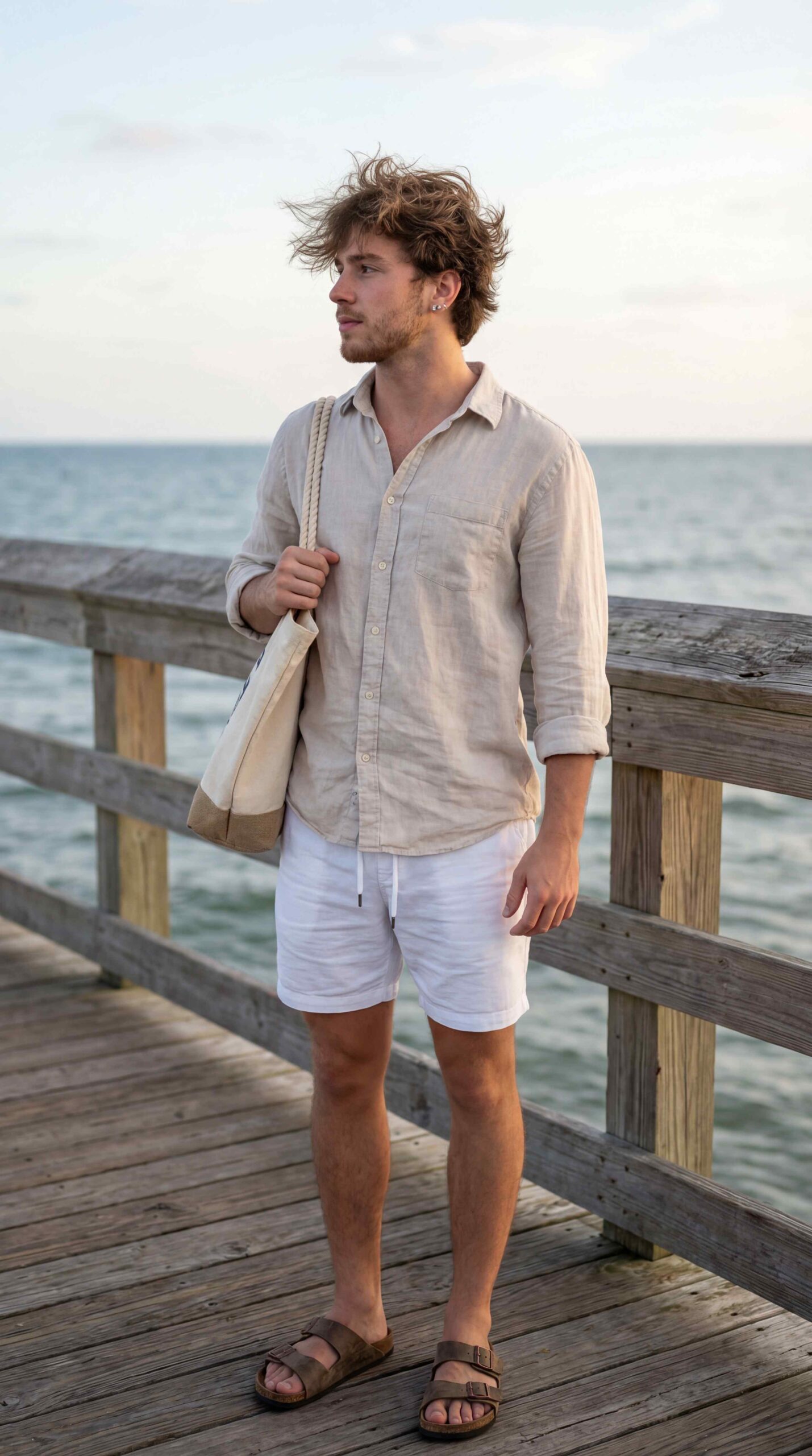 11 Beach Outfit Men To Elevate Your Style Classic Linen Shirt Look