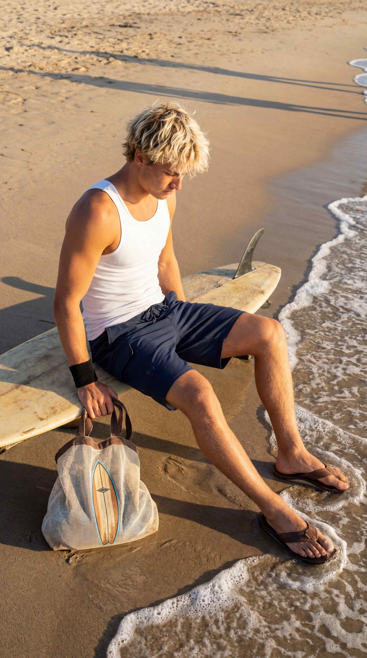 11 Beach Outfit Men To Elevate Your Style Navy Blue Board Shorts