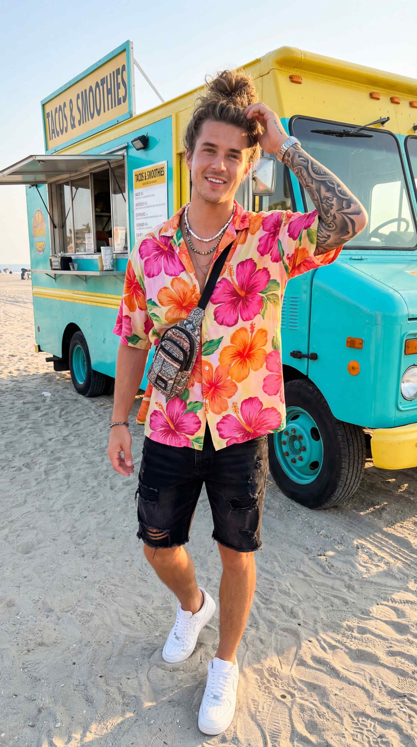 11 Beach Outfit Men To Elevate Your Style Oversized Hawaiian Shirt