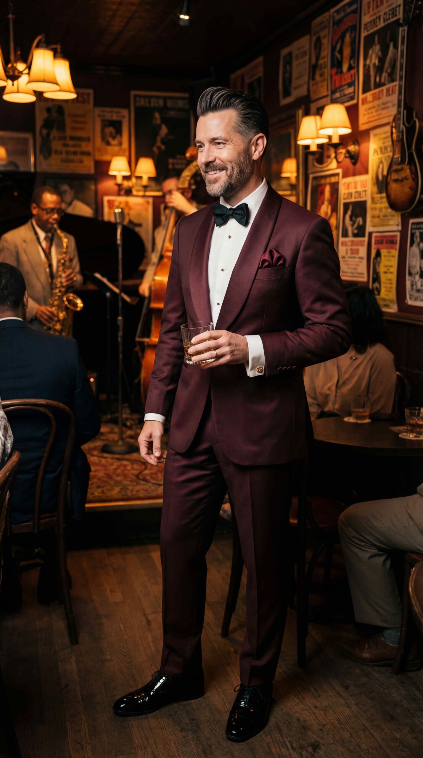 Burgundy Silk Formal Men Outfit