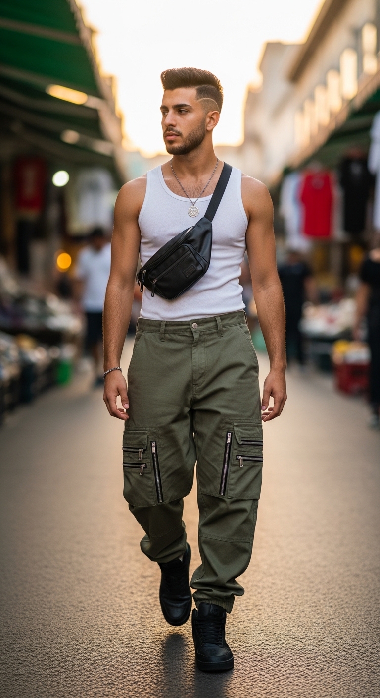 11 90s Outfit Men Will Make You Beautiful Baggy Cargo Pants Streetwear