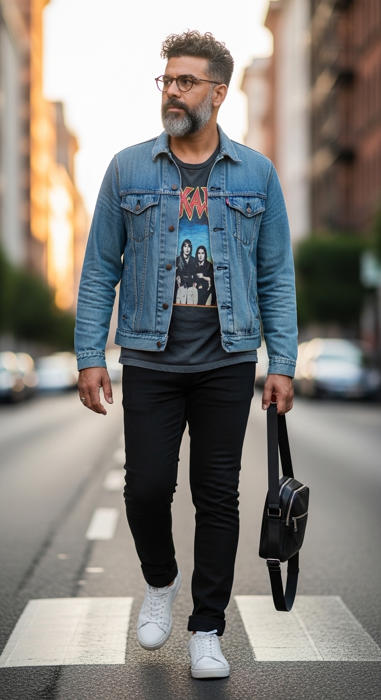 11 90s Outfit Men Will Make You Beautiful Graphic Tee and Jean Jacket
