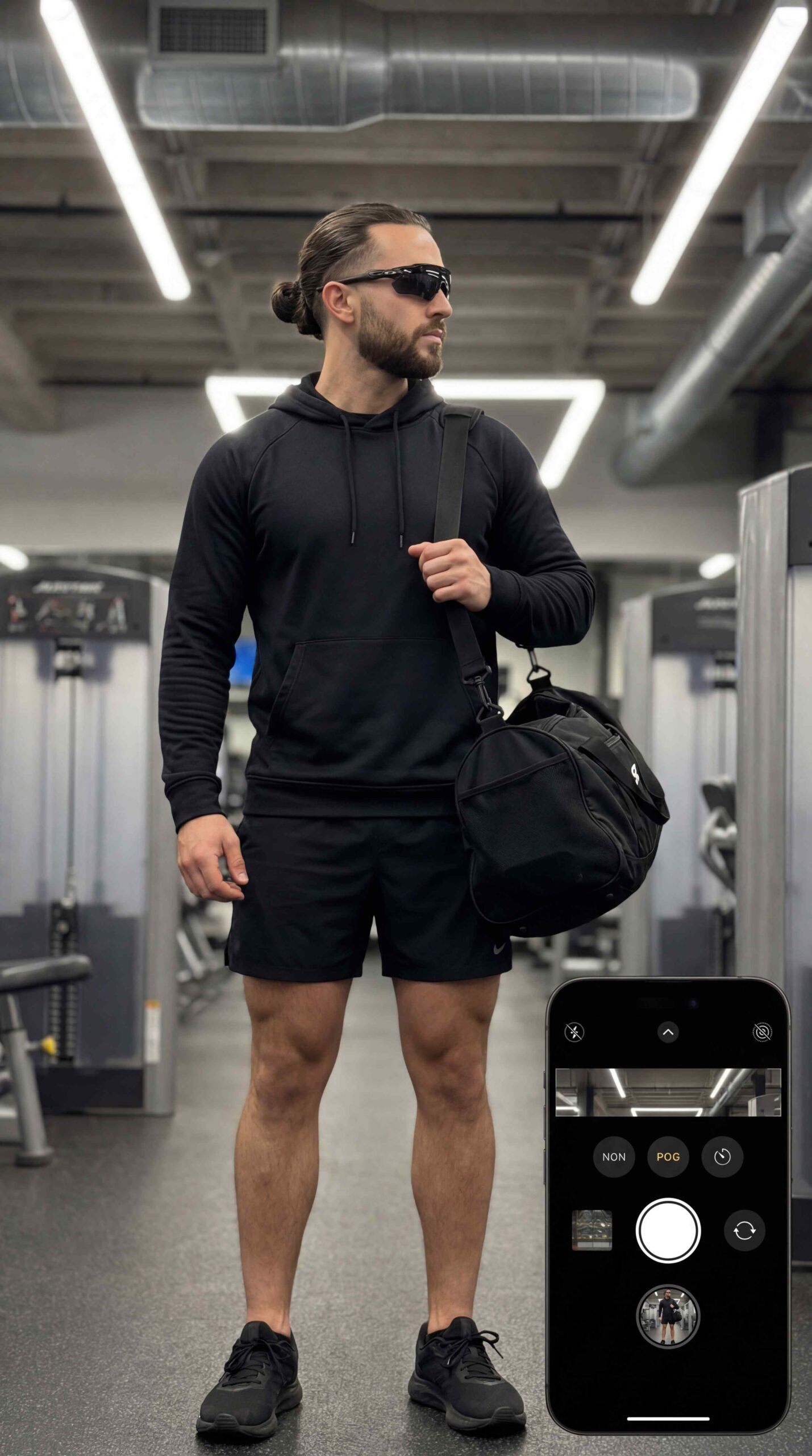 Athleisure All Black Outfit Men