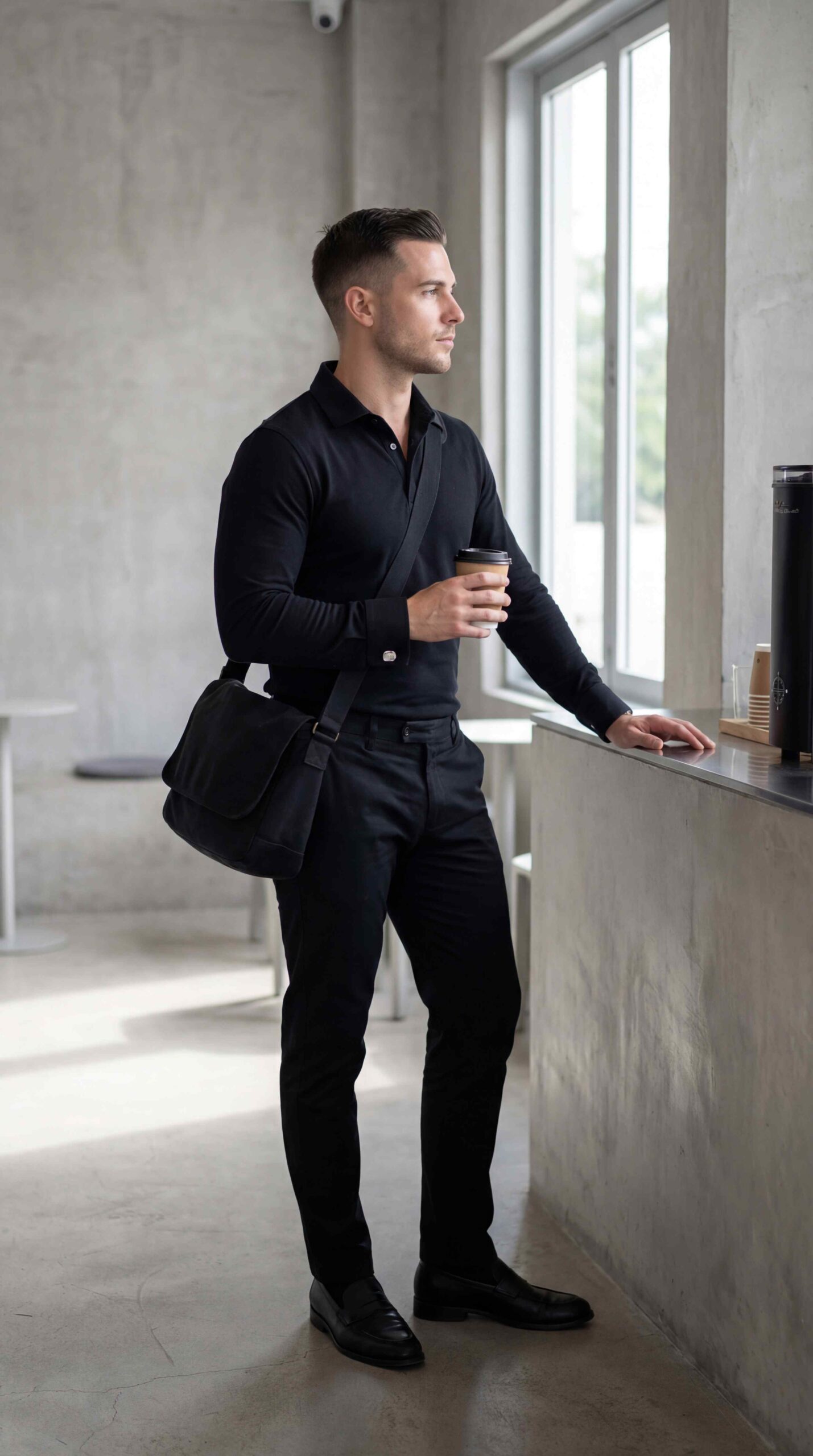 Classic All Black Outfit Men