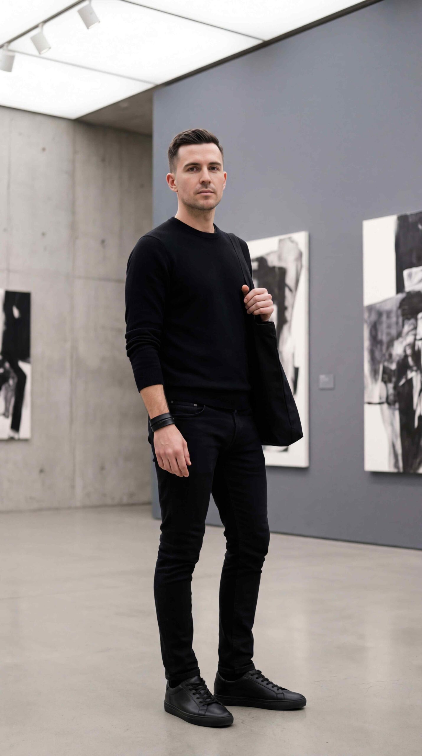 Minimalist All Black Outfit Men