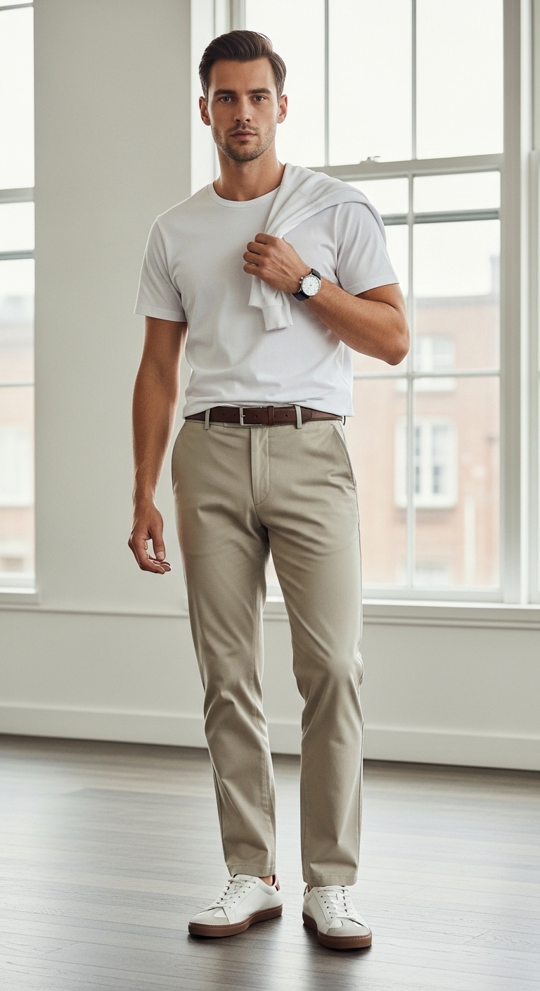 11 Beige Pants Outfit Men That Look Stunning Minimalist Beige Approach