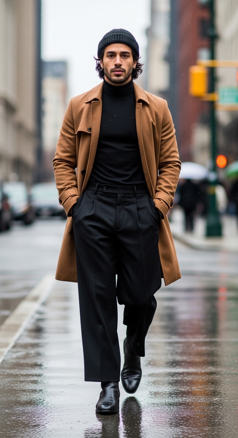 11 Black Pants Outfit For Men Only To Elevate Your Style Layered Black Pants Outfit