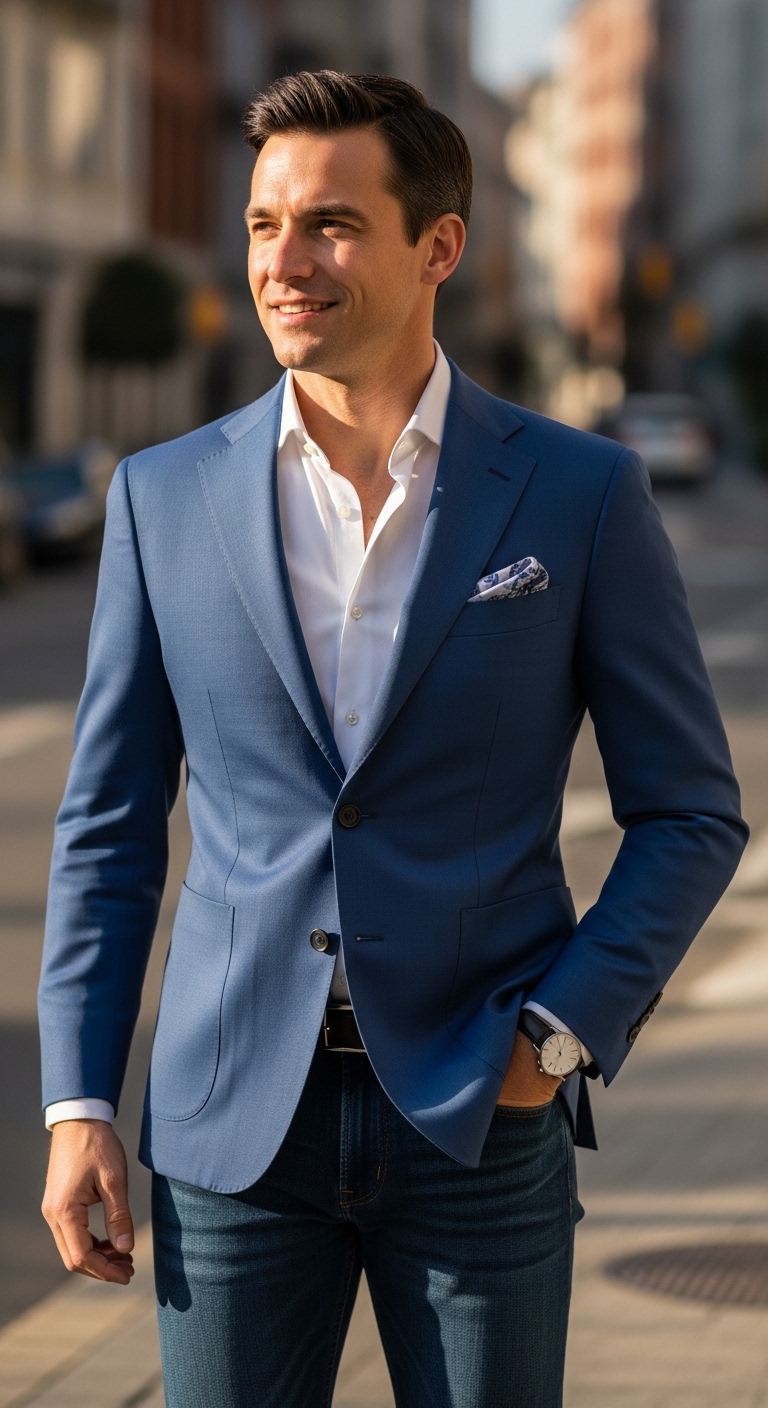 11 Blue Blazer For Outfit Men Only To Elevate Your Style Creative Professional Look