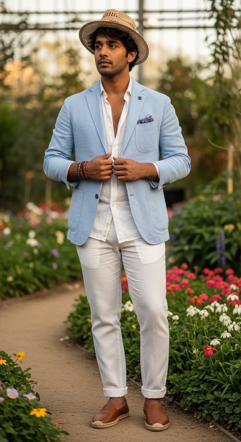 11 Blue Blazer For Outfit Men Only To Elevate Your Style Summer Garden Party