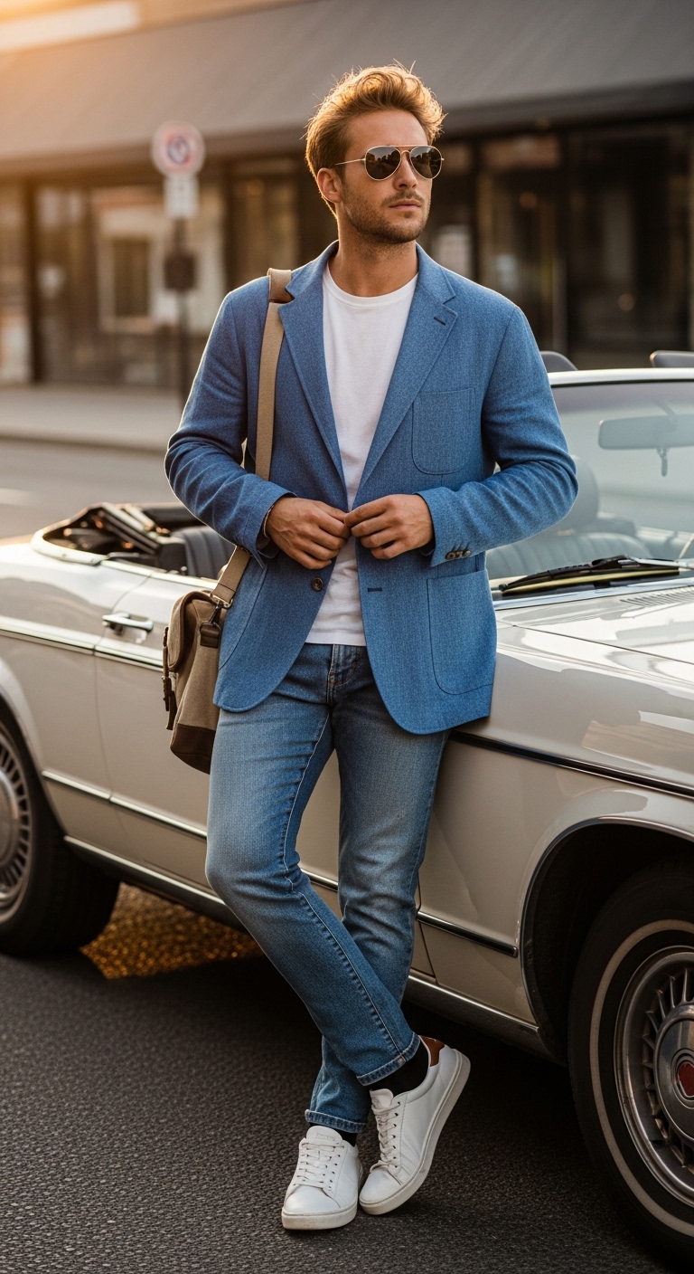11 Blue Blazer For Outfit Men Only To Elevate Your Style Weekend Casual Vibes