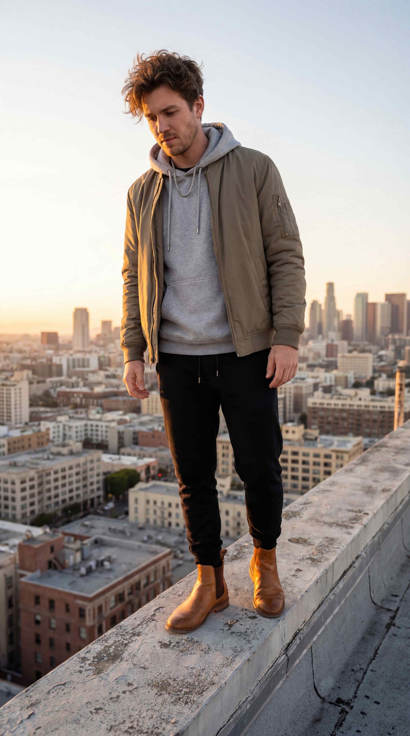 Chelsea Boots with Bomber Jacket