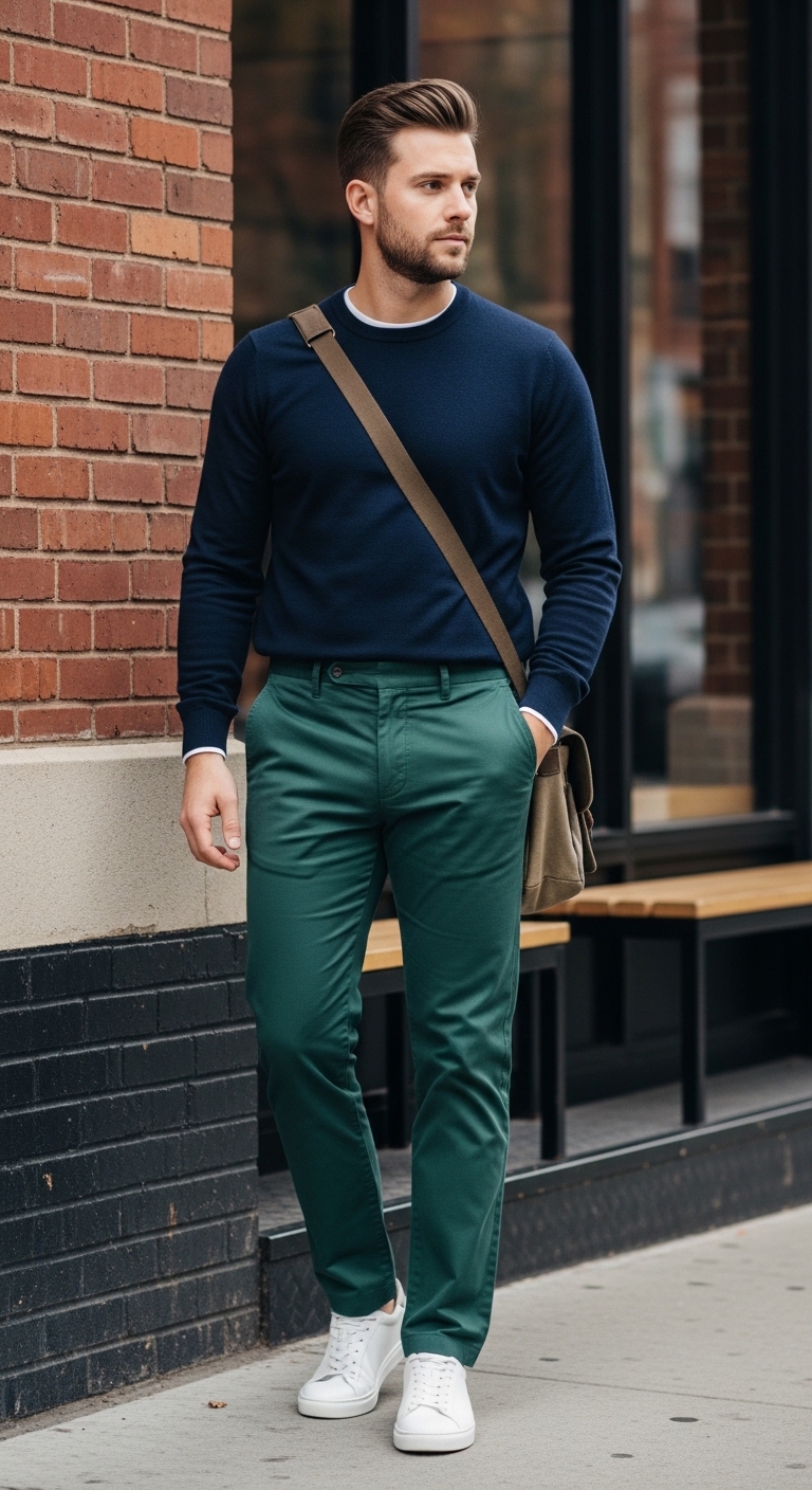 11 Green Pants Outfit Men Will Make You Beautiful Classic Green Chinos Look