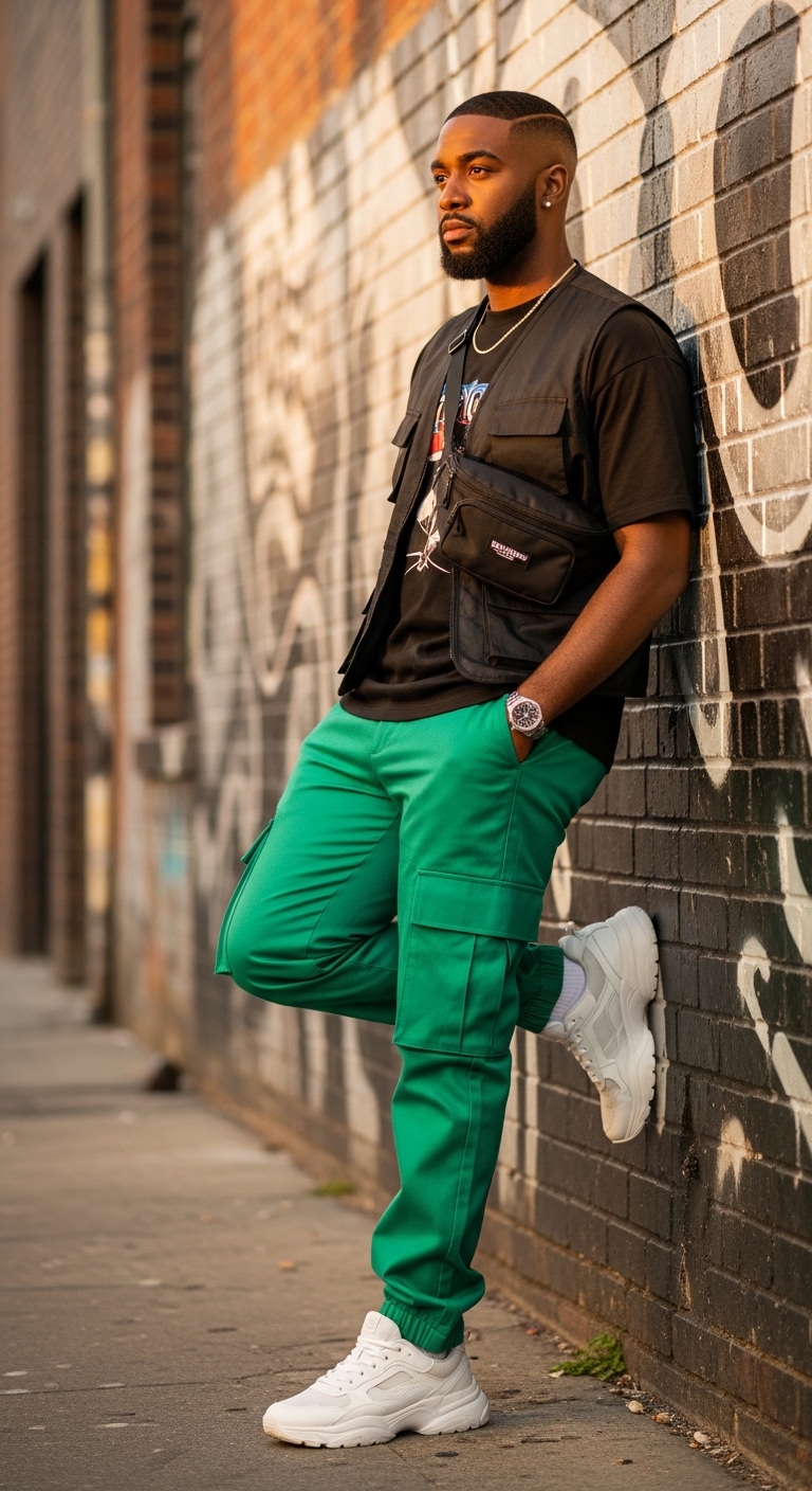11 Green Pants Outfit Men Will Make You Beautiful Streetwear Cargo Vibes