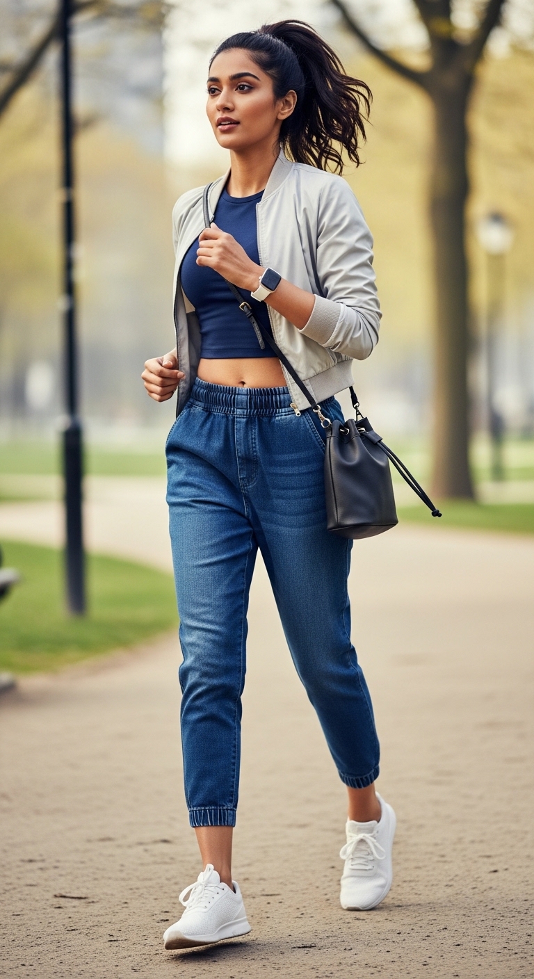 Jogger-Style Denim for Athleisure