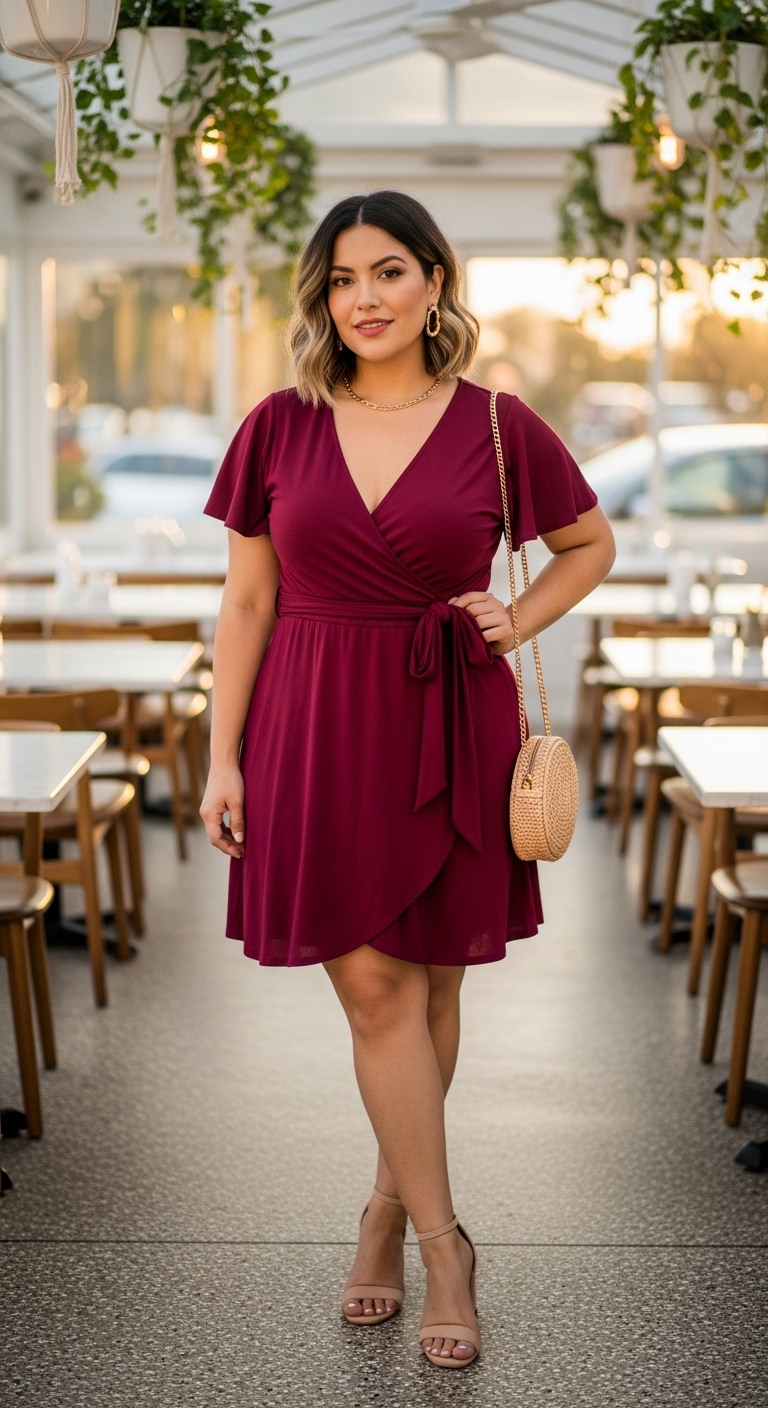 11 Jersey Outfit Women You Need To Try Jersey Wrap Dress Brunch