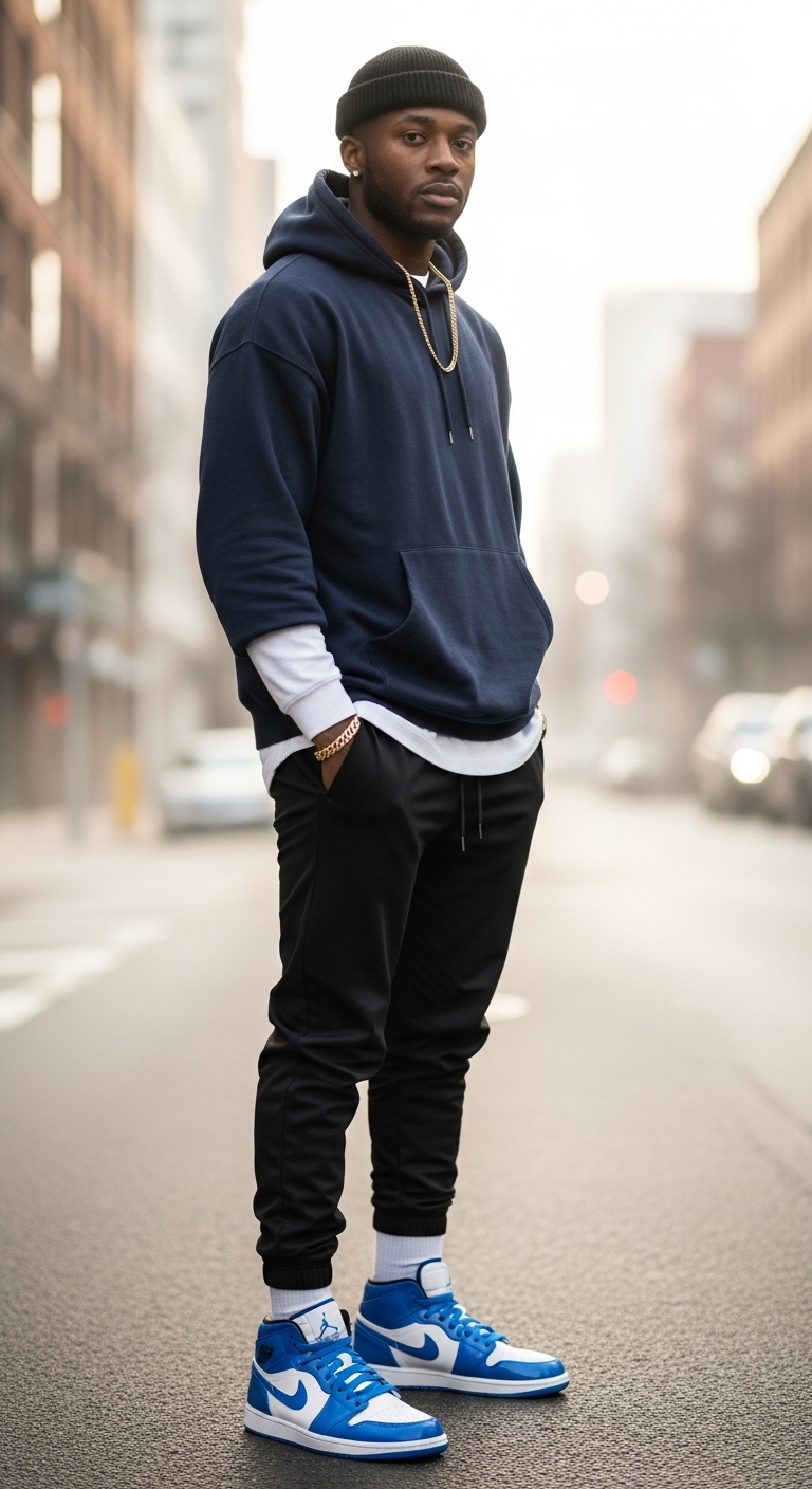 Layered Hoodie Look