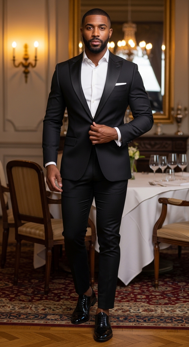 11 Office Outfit For Men Only That Look Stunning Black Slim Suit