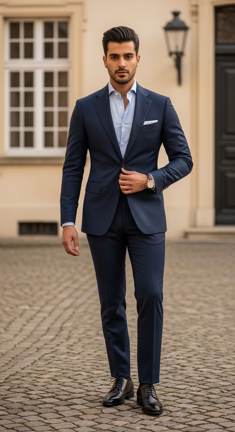 11 Office Outfit For Men Only That Look Stunning Classic Navy Suit