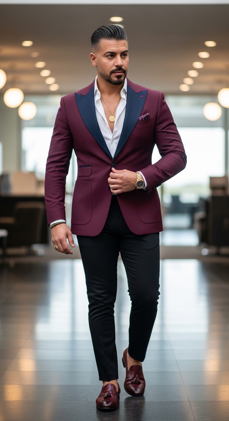 11 Party Outfit For Men Only You Need To Try Color-Blocked Modern Fit