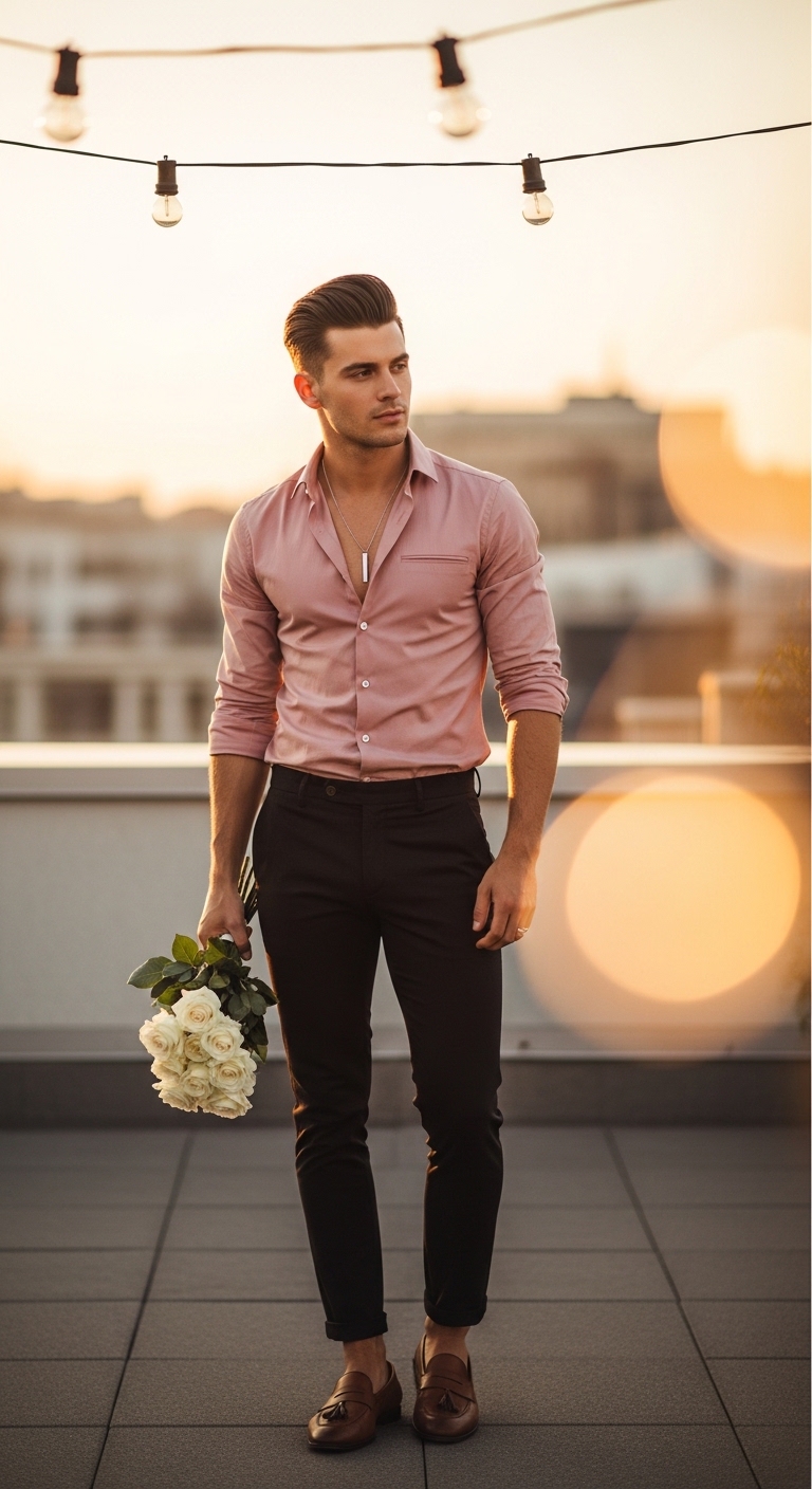 11 Pink Shirt Outfit Men That Are Trending Now Date Night Romance