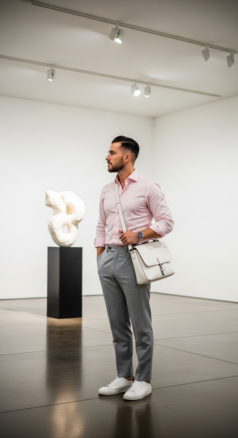 11 Pink Shirt Outfit Men That Are Trending Now Minimalist Monochrome