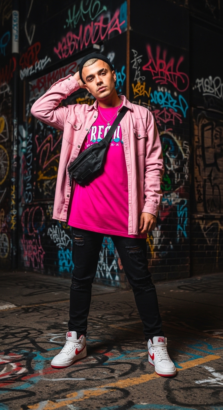 11 Pink Shirt Outfit Men That Are Trending Now Streetwear Edge Look