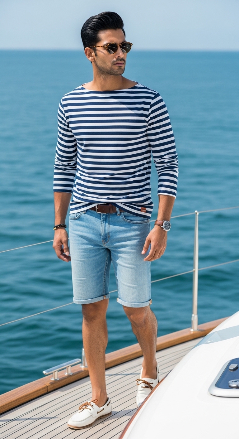 11 Shirt Outfit Men That Are Trending Now Striped Shirt Outfit Men Nautical