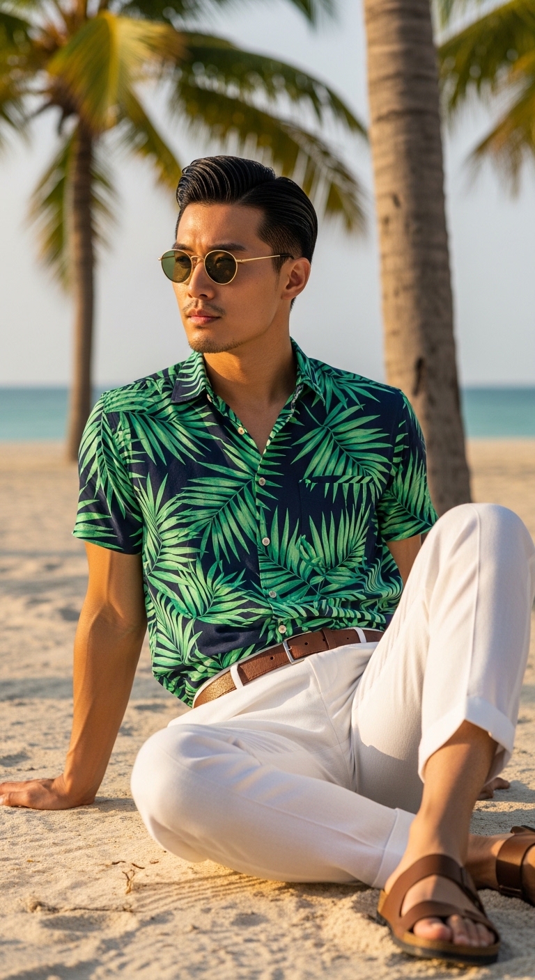 11 Shirt Outfit Men That Are Trending Now Tropical Shirt Outfit Men Bold