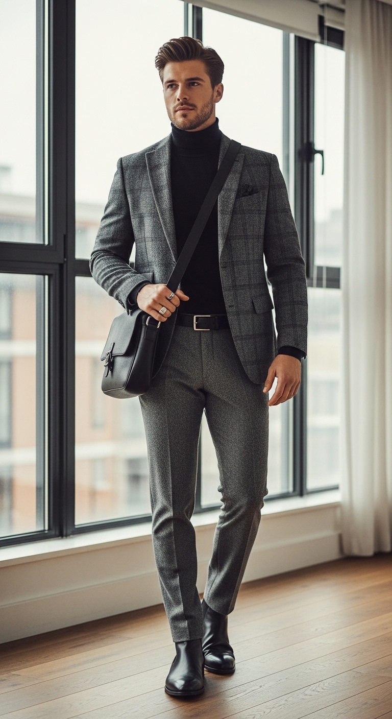 Charcoal Flannel Smart Casual