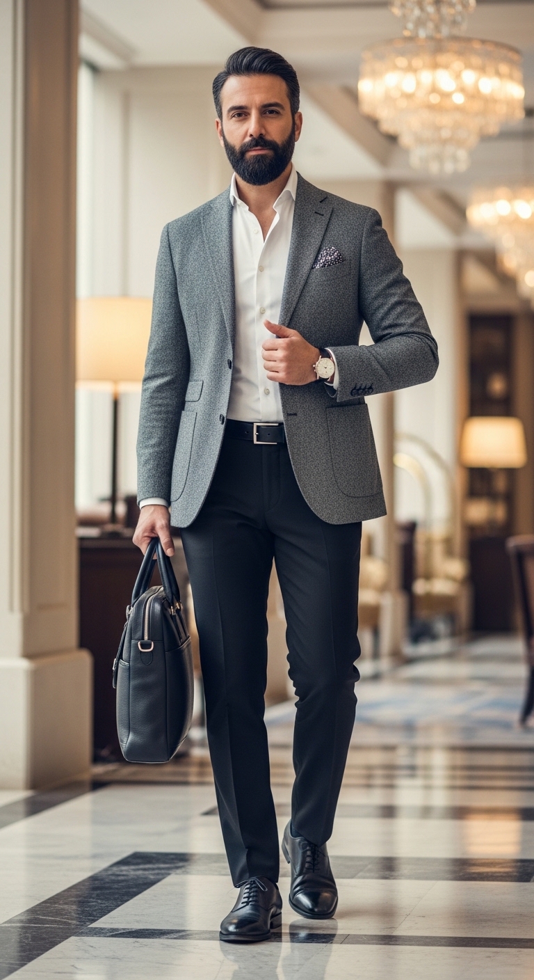 Gray Wool Smart Casual