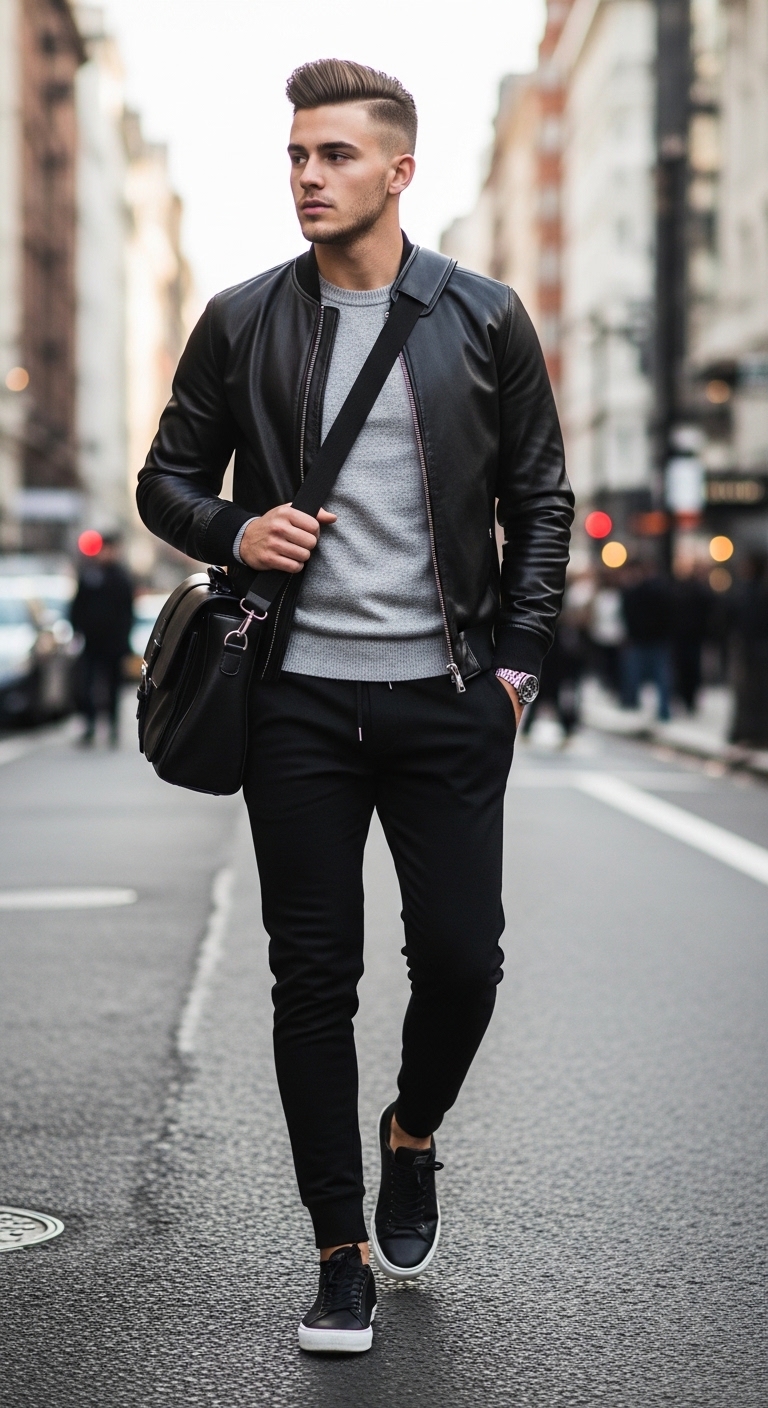 11 Sweatpants Outfit Men That Never Go Out Of Style Classic Black Sweatpants Outfit Men