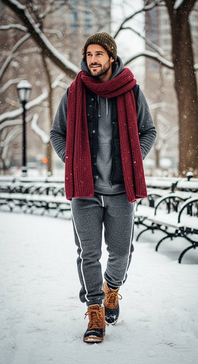 11 Sweatpants Outfit Men That Never Go Out Of Style Winter Sweatpants Outfit Men