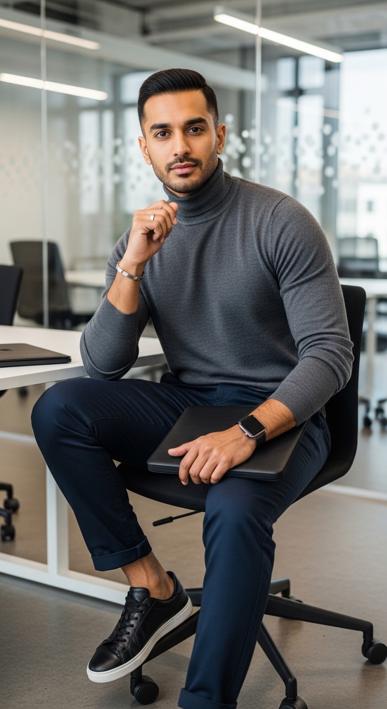 11 Turtle Neck Outfit For Men Only That Look Stunning Modern Tech Professional