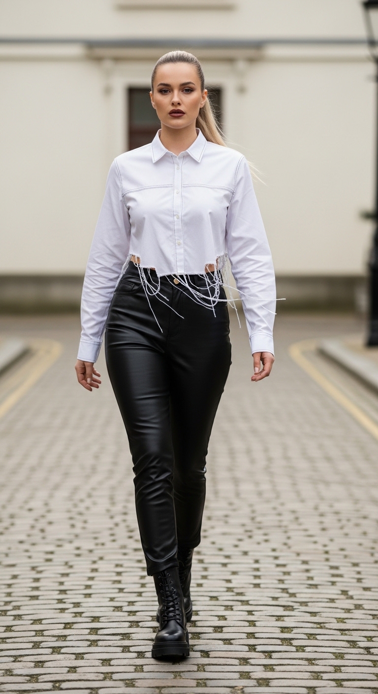 White Shirt Outfit Women You Need To Try Edgy White Shirt Street Style