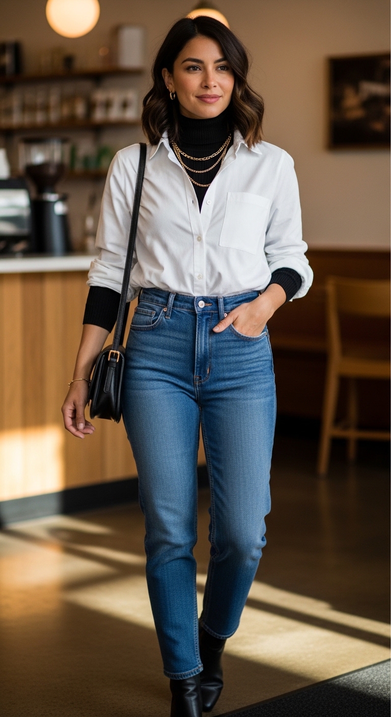 White Shirt Outfit Women You Need To Try White Shirt Layered Look