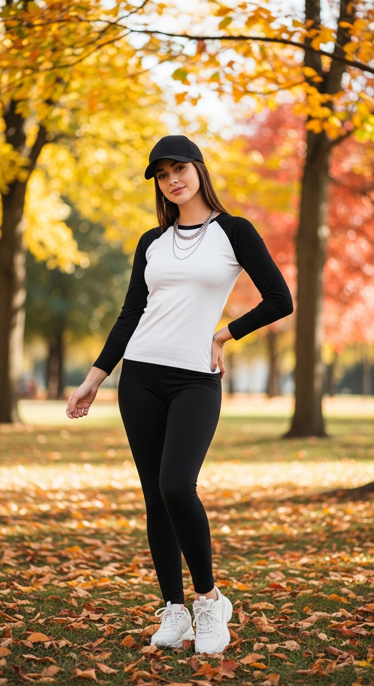 Color-Blocked Baseball Look