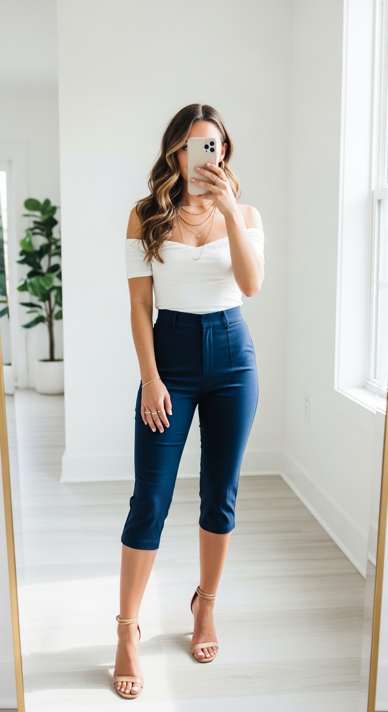 Edgy Leather Capri Style